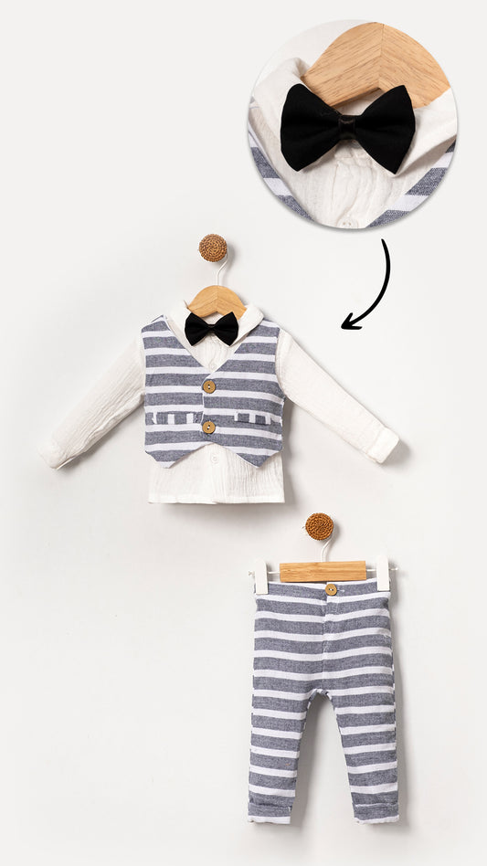 Muslin Bow Tie Vest 4-Piece Set Baby Boy & Kids