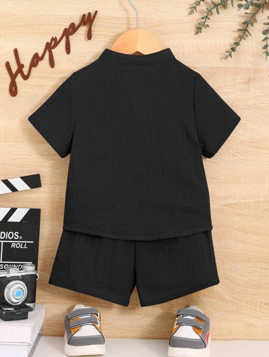 Muslin Stylish Pocket Cotton 2-Piece Summer Shorts Set