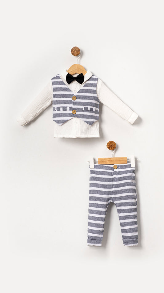 Muslin Bow Tie Vest 4-Piece Set Baby Boy & Kids