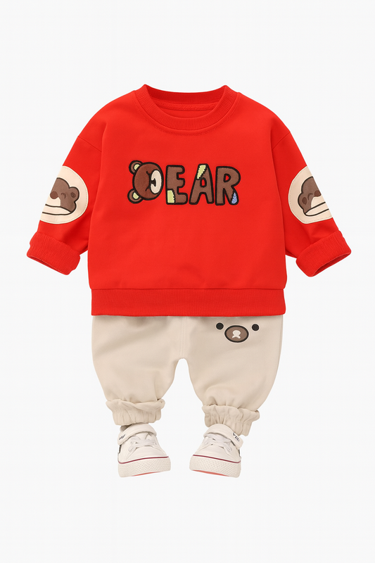 Bear Sweatshirt Pant Set