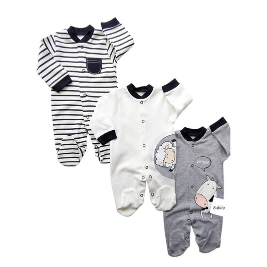 Baby Romper Set with Lamb and Cow image