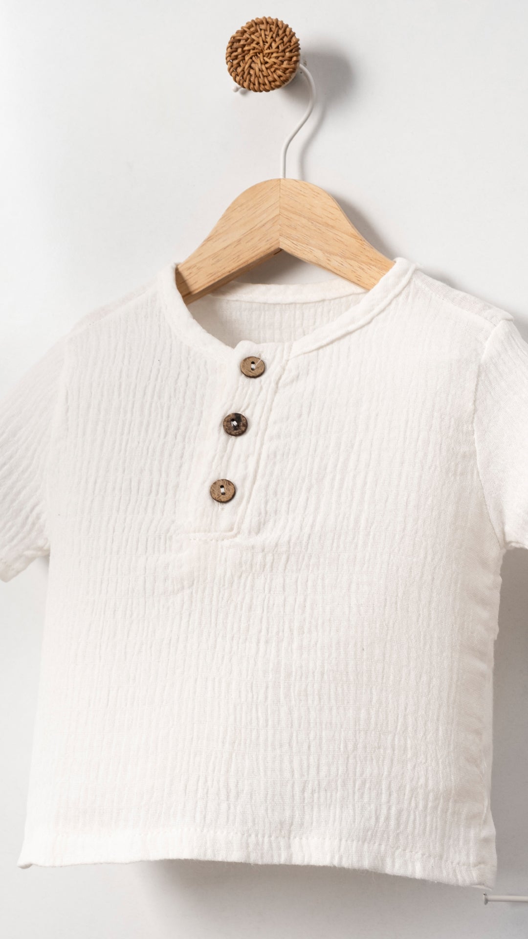 Unisex Baby & Kids 100% Cotton Striped Buttoned Muslin Shorts Set