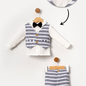 Muslin Bow Tie Vest 4-Piece Set Baby Boy & Kids