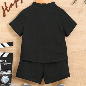Muslin Stylish Pocket Cotton 2-Piece Summer Shorts Set