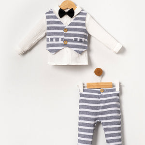 Muslin Bow Tie Vest 4-Piece Set Baby Boy & Kids