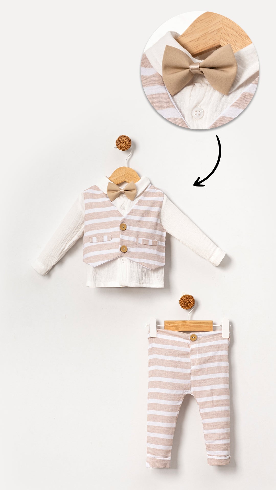 Muslin Bow Tie Vest 4-Piece Set Baby Boy & Kids