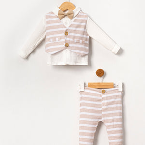 Muslin Bow Tie Vest 4-Piece Set Baby Boy & Kids