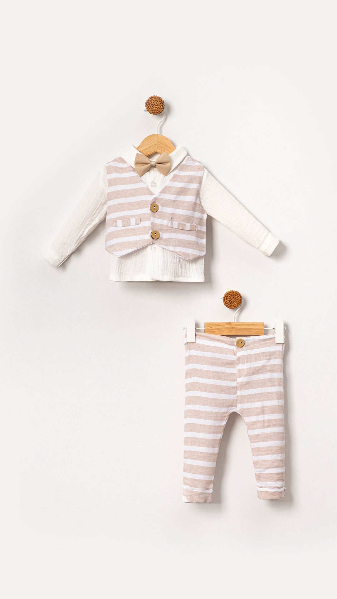 Muslin Bow Tie Vest 4-Piece Set Baby Boy & Kids