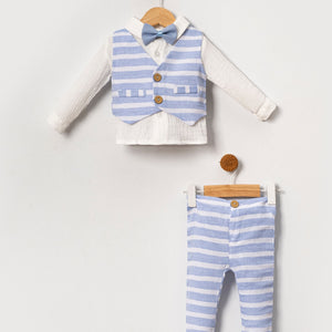 Muslin Bow Tie Vest 4-Piece Set Baby Boy & Kids