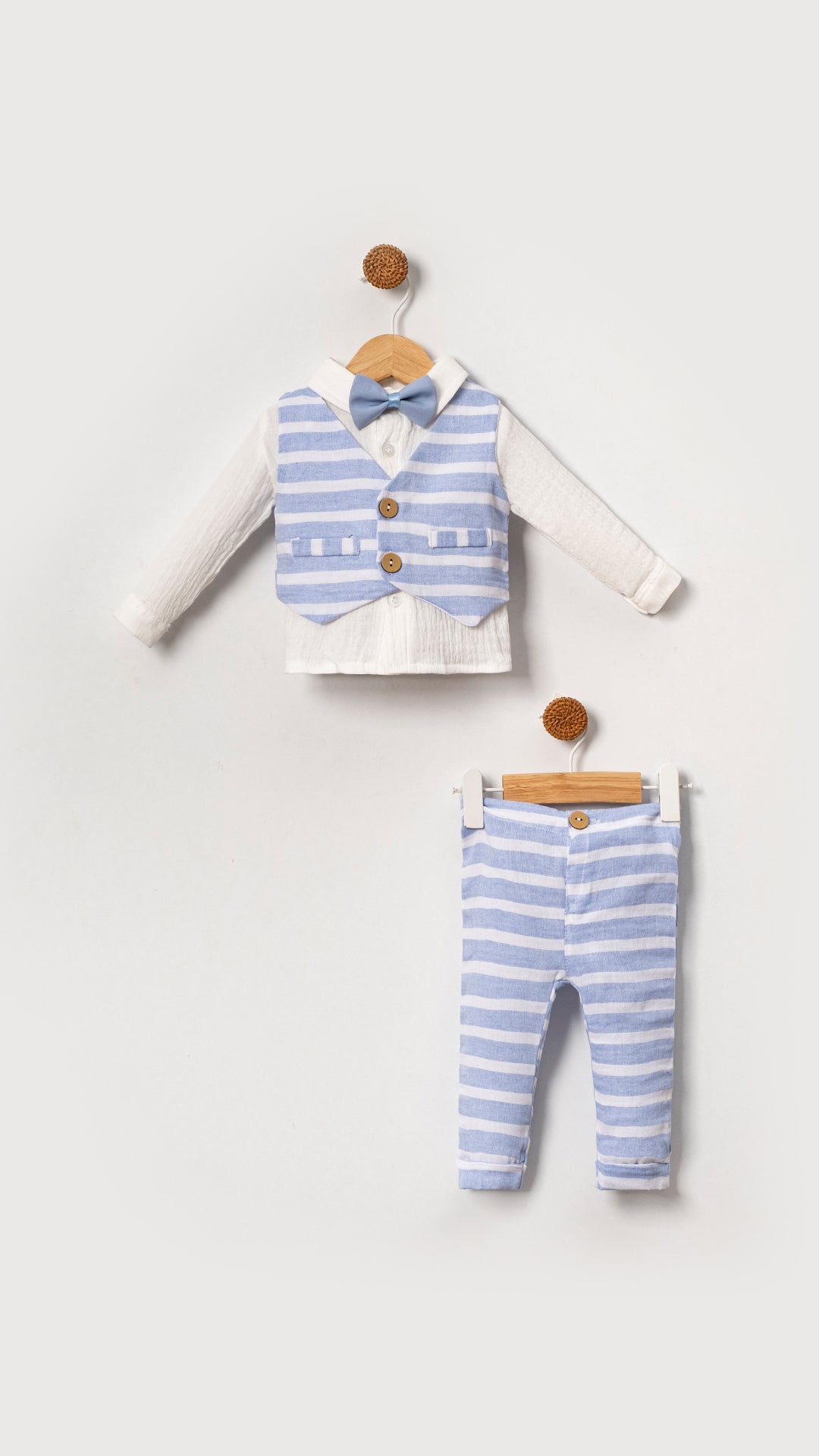 Muslin Bow Tie Vest 4-Piece Set Baby Boy & Kids