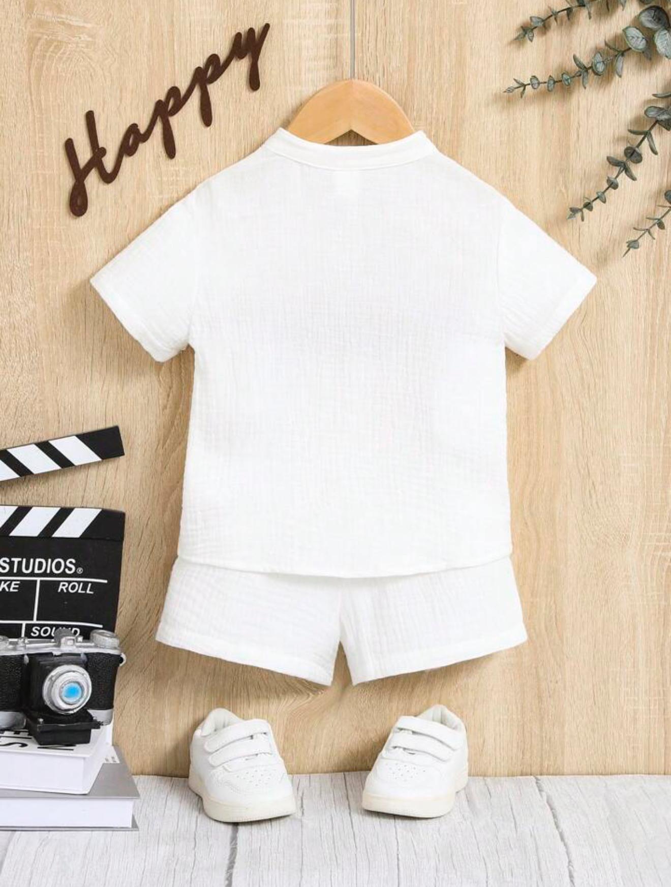 Muslin Stylish Pocket Cotton 2-Piece Summer Shorts Set