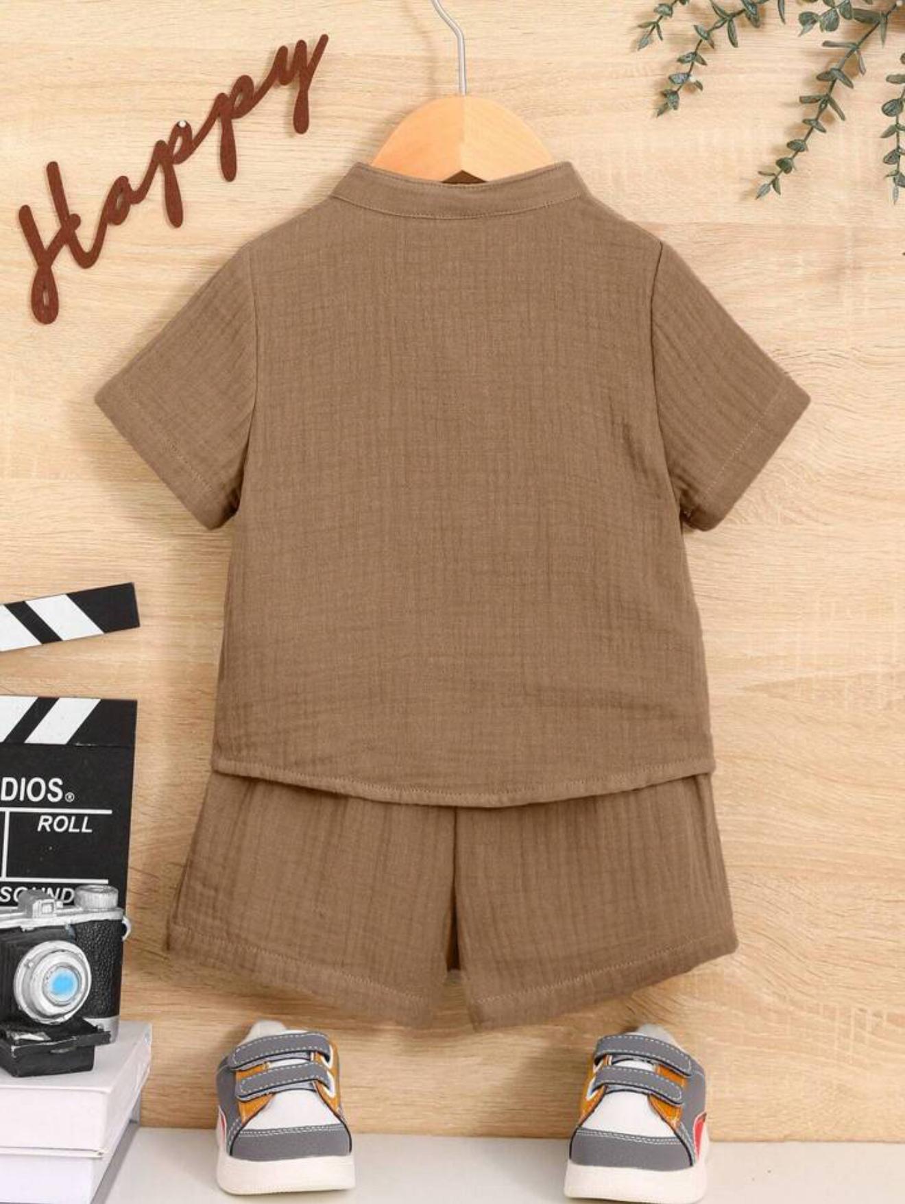 Muslin Stylish Pocket Cotton 2-Piece Summer Shorts Set