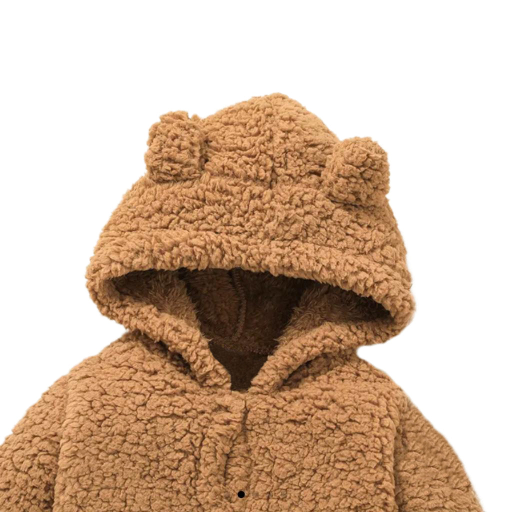 Winter Sweet Hooded Baby Plush Welsoft Jumpsuit
