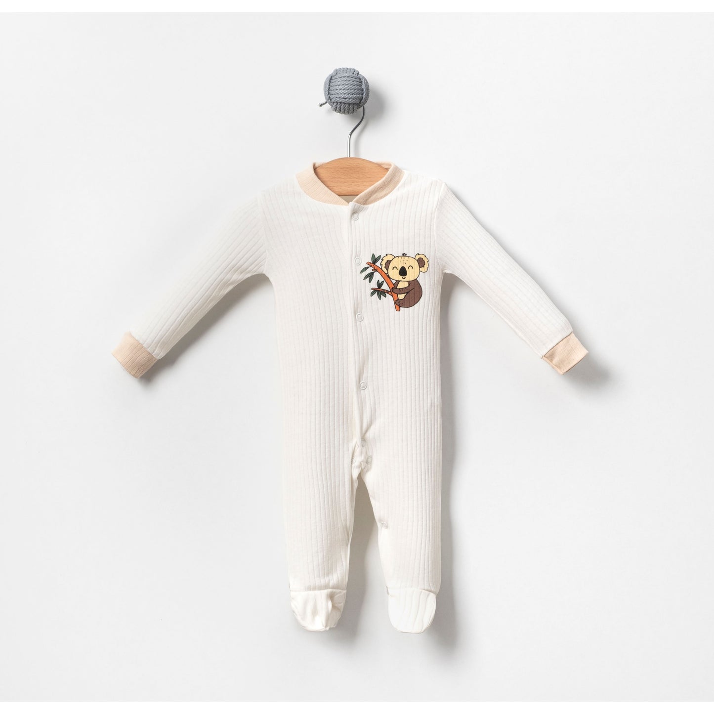Koala Image 3-Piece Baby Romper Set