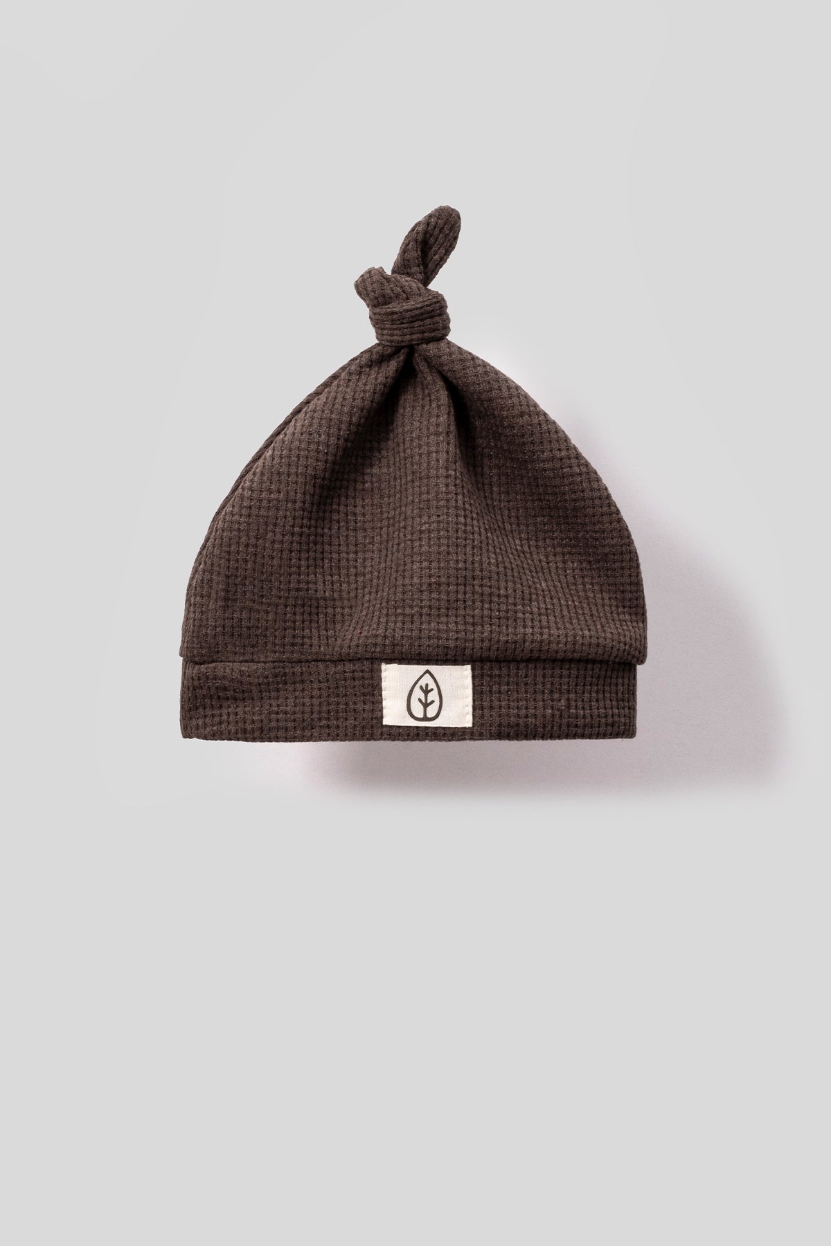 Unisex Wooden Button Visual Hat Waffle Stylish Baby Jumpsuit