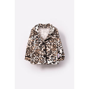 Leopard Print Baby Girl Child Bottom Top 2 Pajama Set-Multicolor