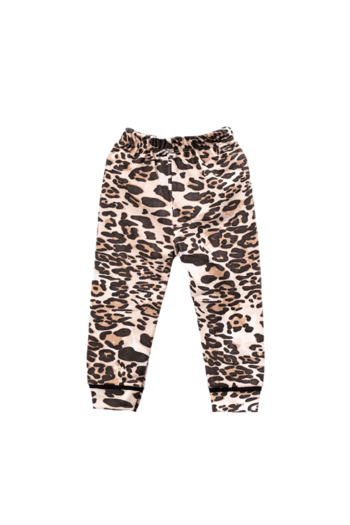 Leopard Print Baby Girl Child Bottom Top 2 Pajama Set-Multicolor