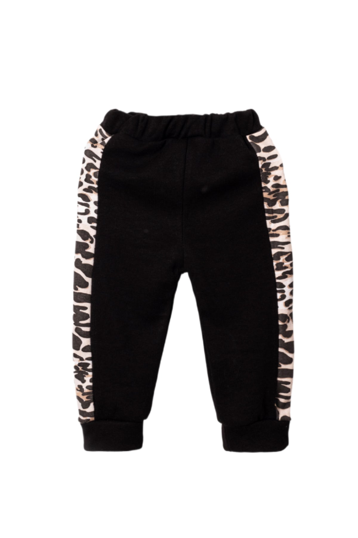 Leopard Detailed Ruffled Baby Girl Child Top and Bottom 2-Piece Set