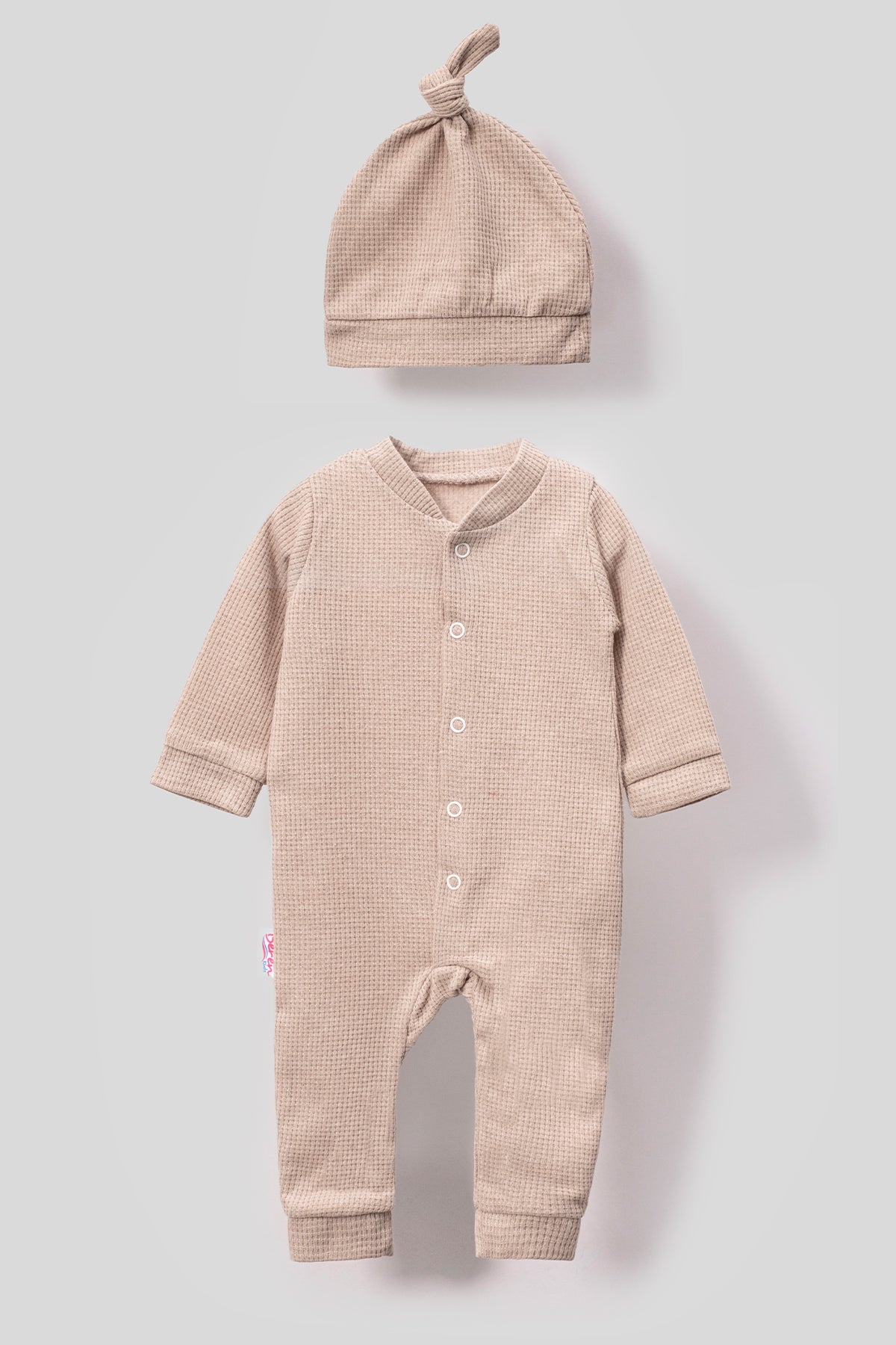 Style Hat Ribbed Combed Baby Jumpsuit