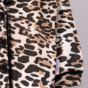 Leopard Print Baby Girl Child Bottom Top 2 Pajama Set-Multicolor