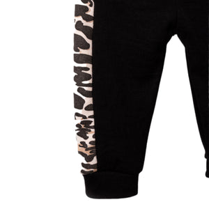 Leopard Detailed Ruffled Baby Girl Child Top and Bottom 2-Piece Set