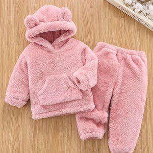 Unisex Plush Kids Top and Bottom Welsoft Set