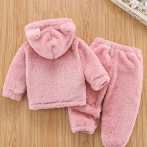 Unisex Plush Kids Top and Bottom Welsoft Set