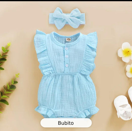 Unisex Baby & Kids 100% Cotton Bandana Jumpsuit